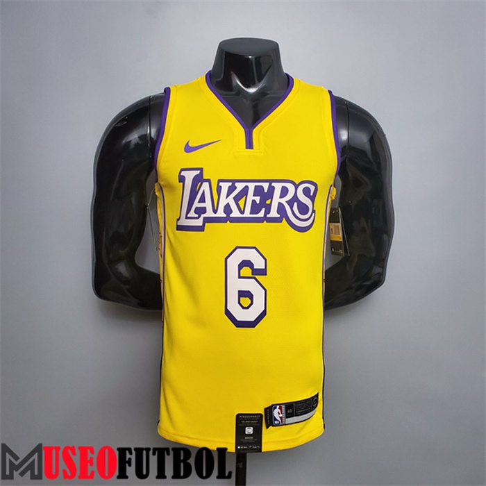 Camiseta Los Angeles Lakers (James #6) Amarillo