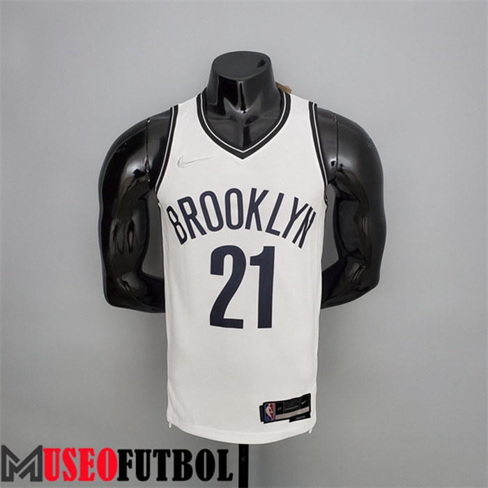 Camiseta Rooklyn Nets (Aldridge #21) Blanco 75 Aniversario