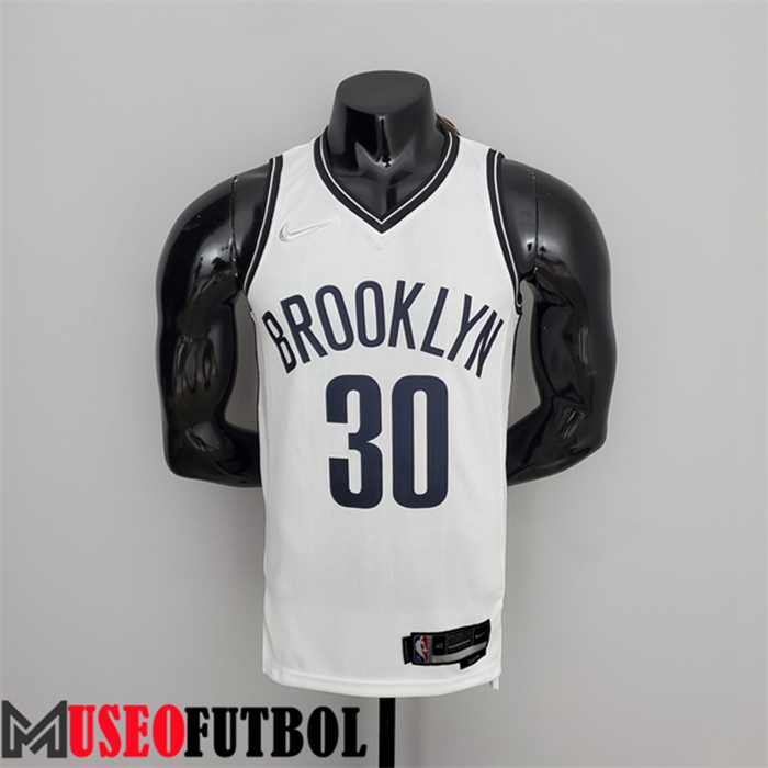 Camiseta Rooklyn Nets (Curry #30) Blanco 75 Aniversario