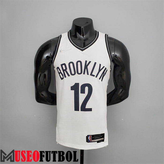 Camiseta Rooklyn Nets (Harris #12) Blanco 75 Aniversario