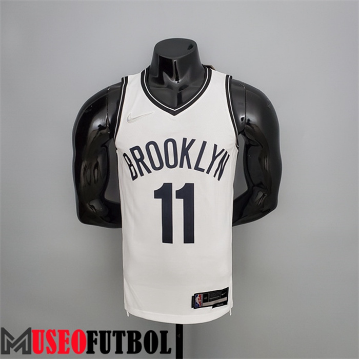 Camiseta Rooklyn Nets (Irving #11) Blanco 75 Aniversario