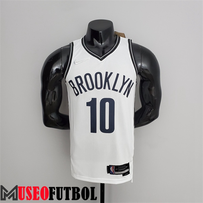 Camiseta Rooklyn Nets (Simmons #10) Blanco 75 Aniversario