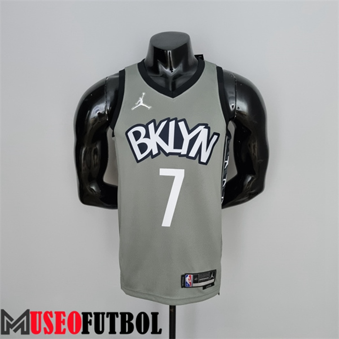 Camiseta Rooklyn Nets (Durant #7) Gris 75 Aniversario City Edition