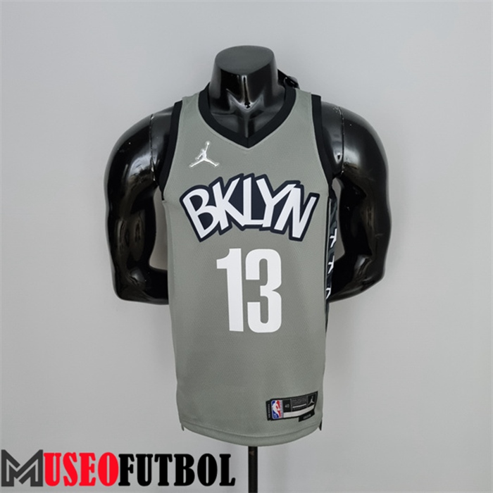 Camiseta Rooklyn Nets (Harden #13) Gris 75 Aniversario City Edition