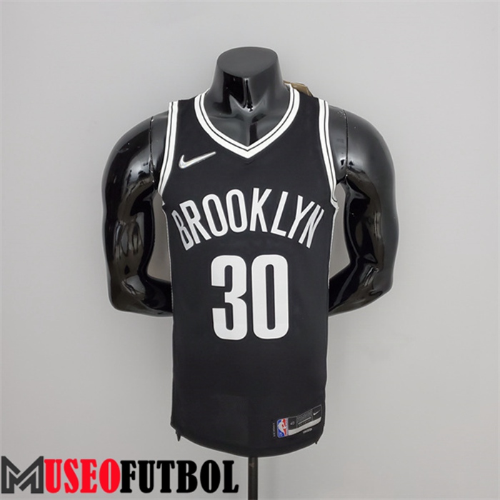 Camiseta Rooklyn Nets (Curry #30) Negro 75 Aniversario