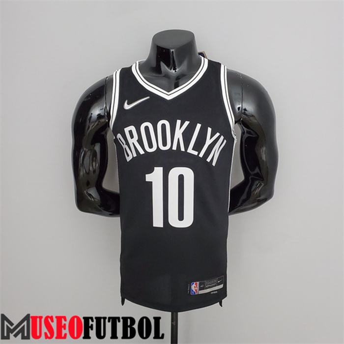 Camiseta Rooklyn Nets (Simmons #10) Negro 75 Aniversario