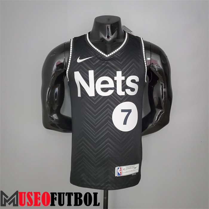 Camiseta Rooklyn Nets (Durant #7) 2021 Negro Bonus Edition