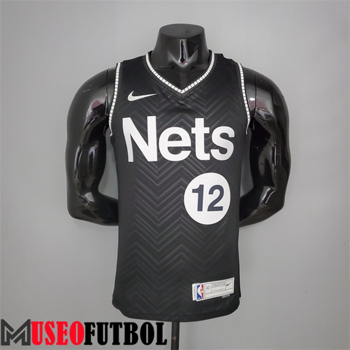 Camiseta Rooklyn Nets (Harris #12) 2021 Negro Bonus Edition