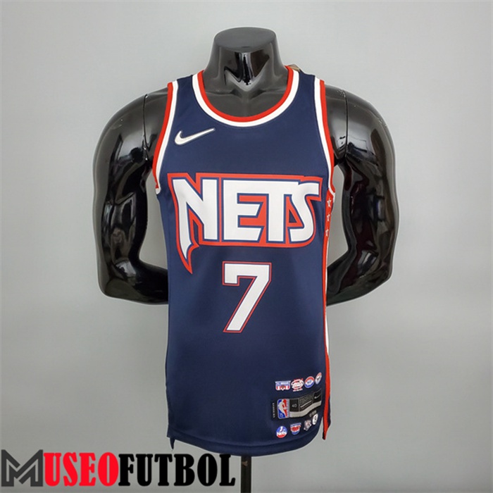 Camiseta Rooklyn Nets (Durant #7) Azul Royal 75 Aniversario City Edition