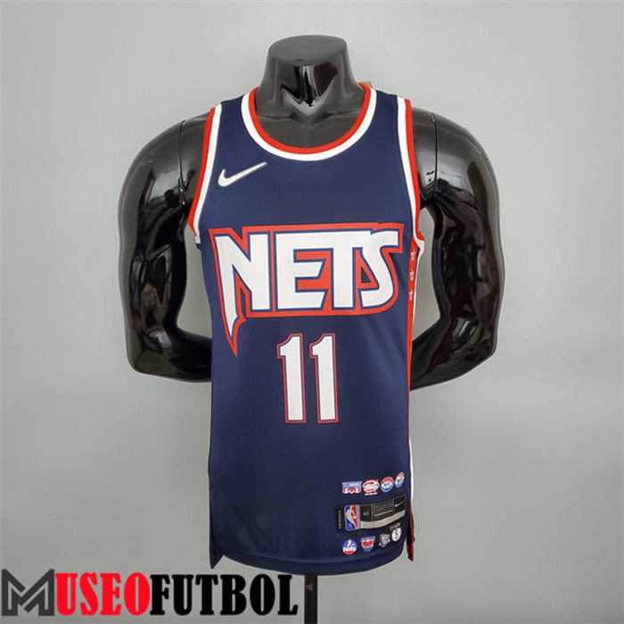 Camiseta Rooklyn Nets (Irving #11) Azul Royal 75 Aniversario City Edition