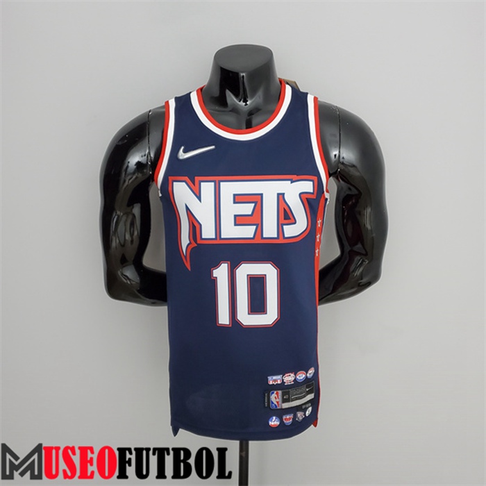 Camiseta Rooklyn Nets (Simmons #10) Azul Royal 75 Aniversario City Edition