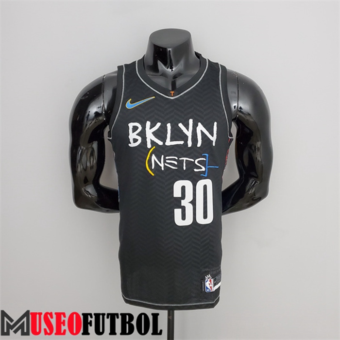 Camiseta Rooklyn Nets (Curry #30) Negro City Edition