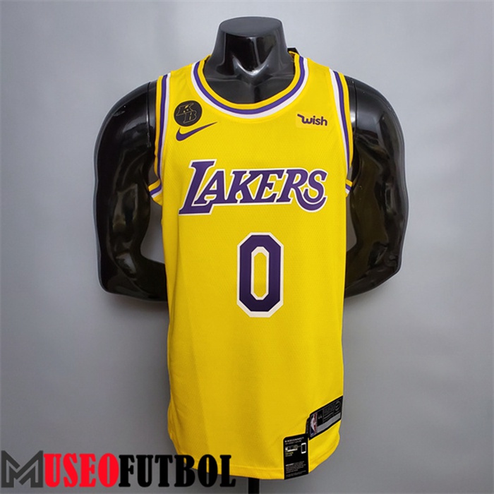 Camiseta Los Angeles Lakers (Kuzma #0) Amarillo Escote redondo Edición Conmemorativa