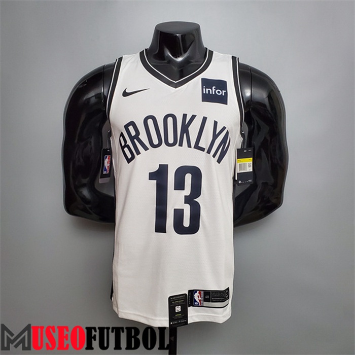 Camiseta Rooklyn Nets (Harden #13) Blanco