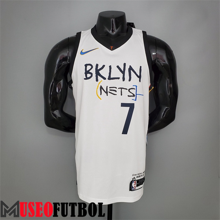 Camiseta Rooklyn Nets (Durant #7) Graffiti Blanco