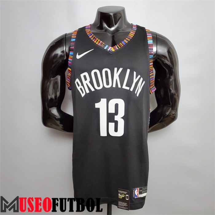 Camiseta Rooklyn Nets (Harden #13) Negro City Version