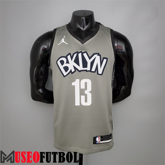 Camiseta Rooklyn Nets (Harden #13) Gris City Edition