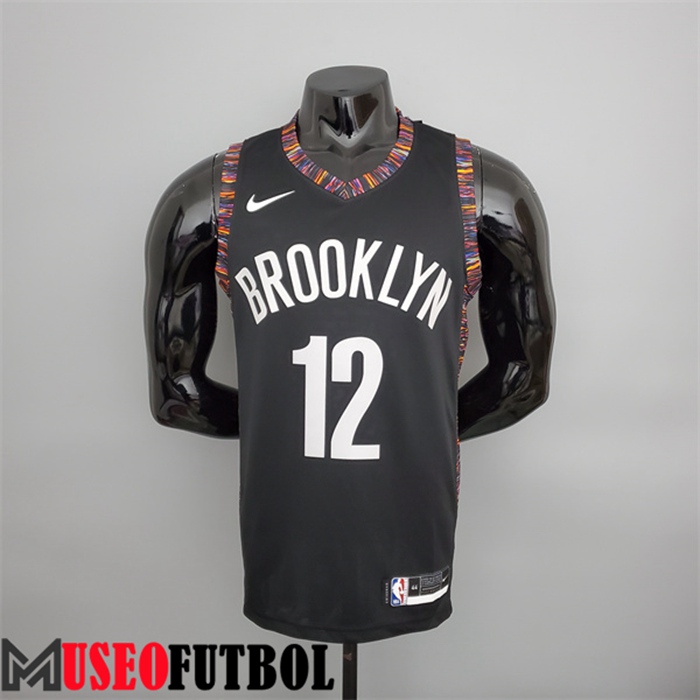 Camiseta Rooklyn Nets (Harris #12) Negro City Version