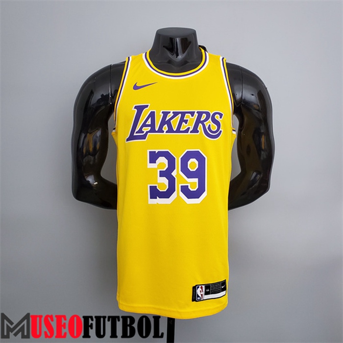 Camiseta Los Angeles Lakers (Howard #39) Amarillo Escote redondo