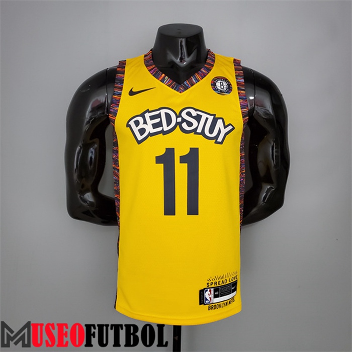 Camiseta Rooklyn Nets (Irving #11) Amarillo Edición Conmemorativa