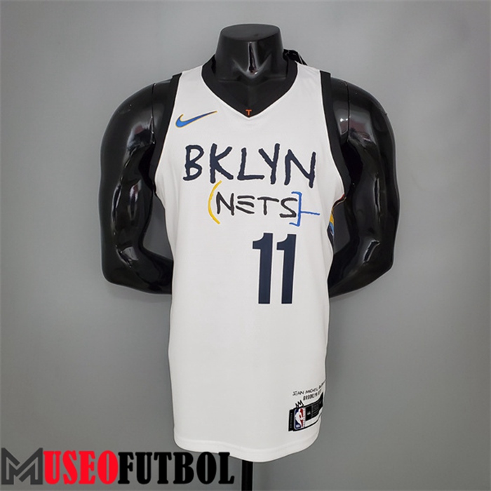 Camiseta Rooklyn Nets (Irving #11) Blanco Graffiti