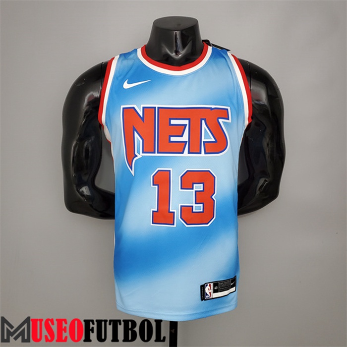 Camiseta Rooklyn Nets (Harden #13) Azul Retro Limited Edition