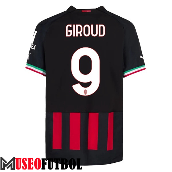 Camiseta AC Milan (GIROUD #9) 2022/23 Primera