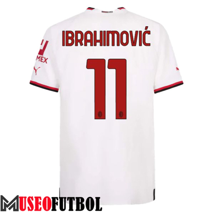 Camiseta AC Milan (IBRAHIMOVIĆ #11) 2022/23 Segunda