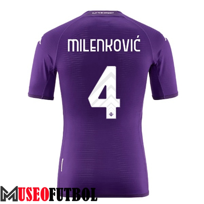 Camiseta ACF Fiorentina (MILENKOVIĆ #4) 2022/23 Primera