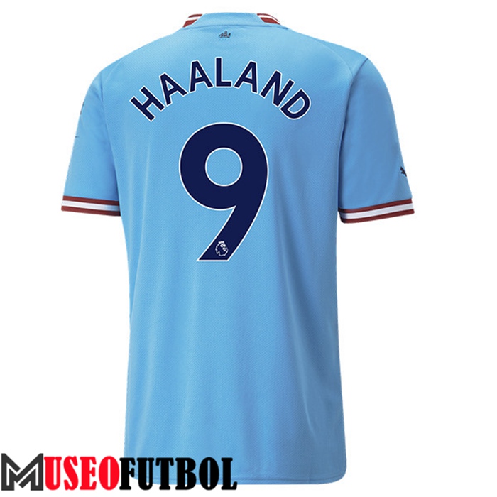 Camiseta Manchester City (HAALAND #9) 2022/23 Primera