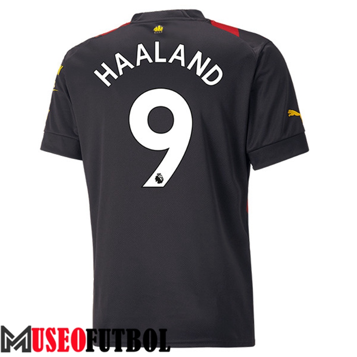 Camiseta Manchester City (HAALAND #9) 2022/23 Segunda