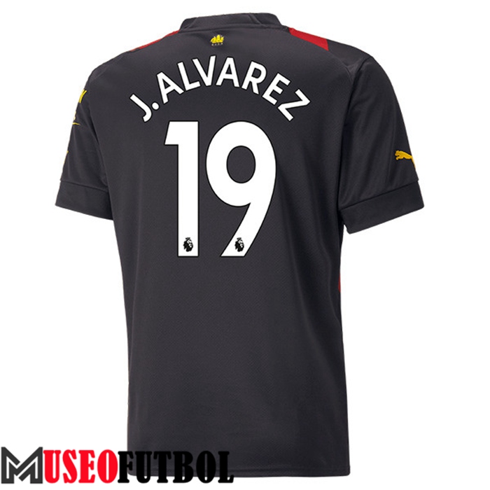 Camiseta Manchester City (J.ALVAREZ #19) 2022/23 Segunda