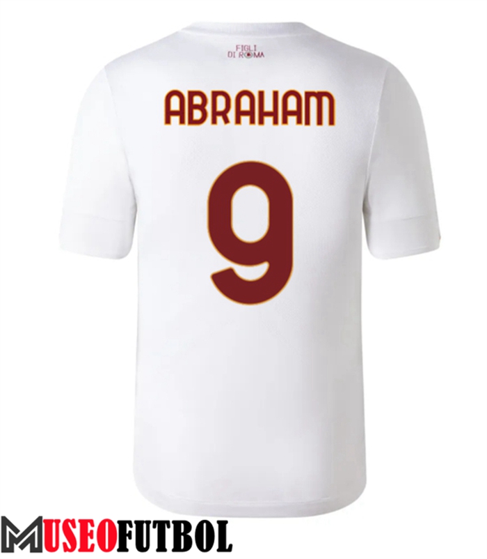 Camiseta AS Roma (ABRAHAM #9) 2022/2023 Segunda