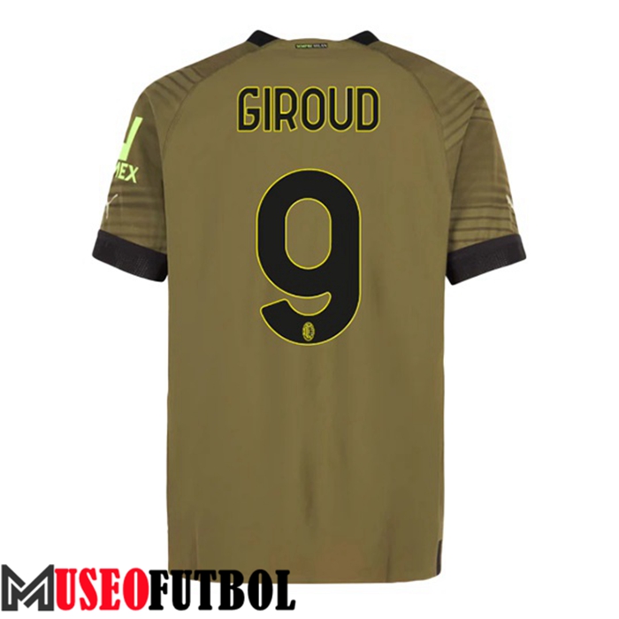 Camiseta AC Milan (GIROUD #9) 2022/2023 Tercera