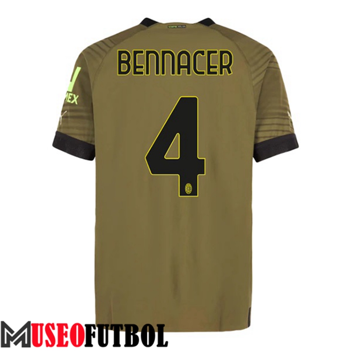 Camiseta AC Milan (BENNACER #4) 2022/2023 Tercera