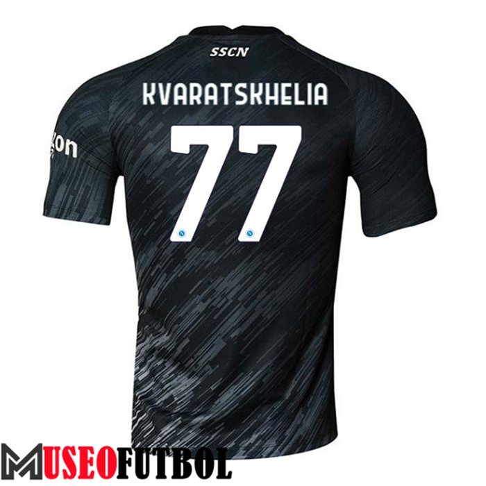 Camiseta SSC Napoli (KVARATSKHELIA #77) 2022/2023 Tercera