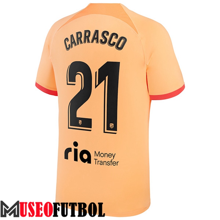 Camiseta Atletico Madrid (CARRASCO #21) 2022/2023 Tercera