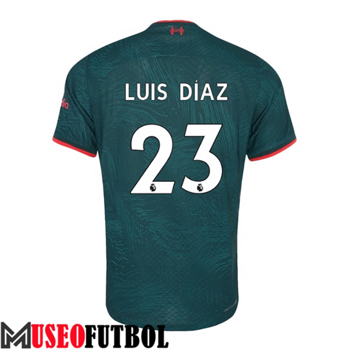 Camiseta Liverpool (LUIS DIAZ #23) 2022/2023 Tercera