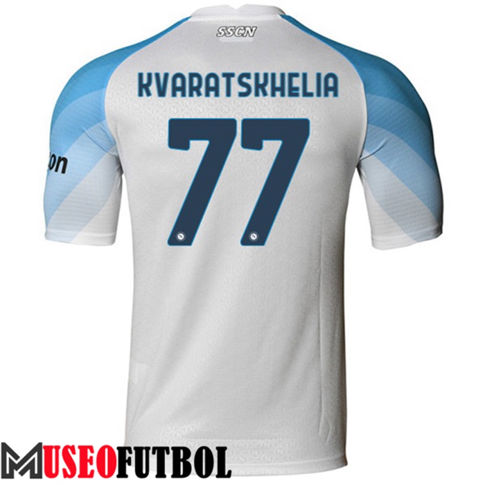 Camiseta SSC Napoli (KVARATSKHELIA #77) 2022/2023 Segunda