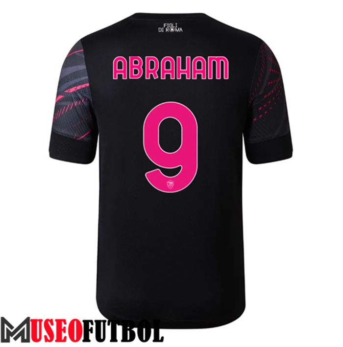 Camiseta AS Roma (ABRAHAM #9) 2022/2023 Tercera