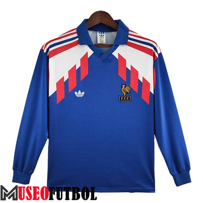 Camiseta Francia Retro Primera Manga Largas 1988/1990