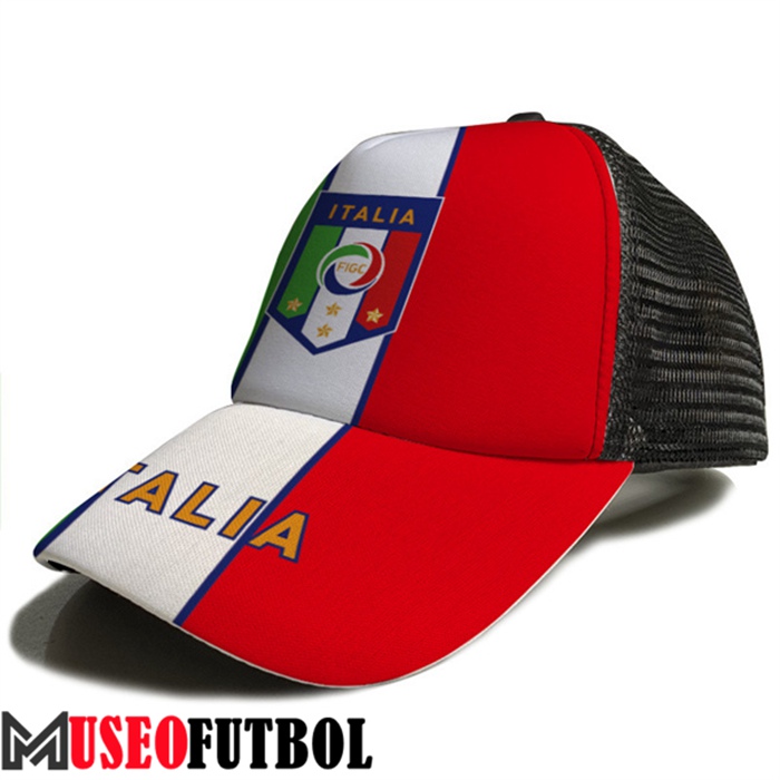 Gorra De Futbol Italia Blanco/Rojo 2023