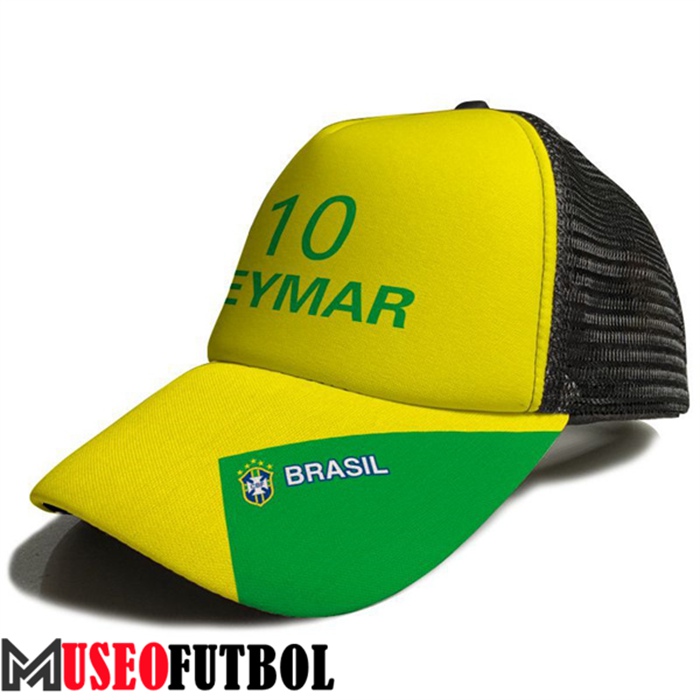 Gorra De Futbol Neymar 10 Amarillo/Verde 2023