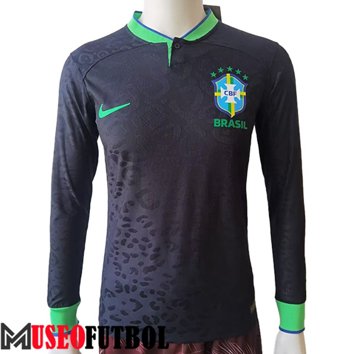 Camiseta Nacional Brasil Negro Manga Largas 2022/2023