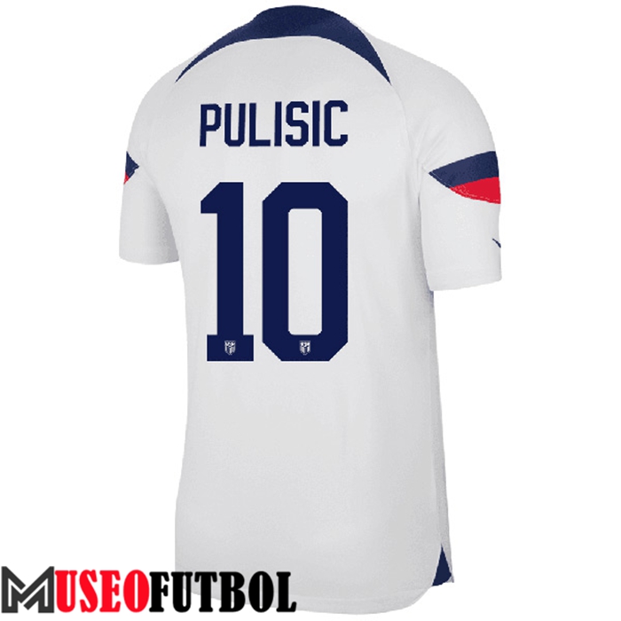 Camiseta Nacional Estados Unidos (PULISIC #10) 2022/2023 Primera