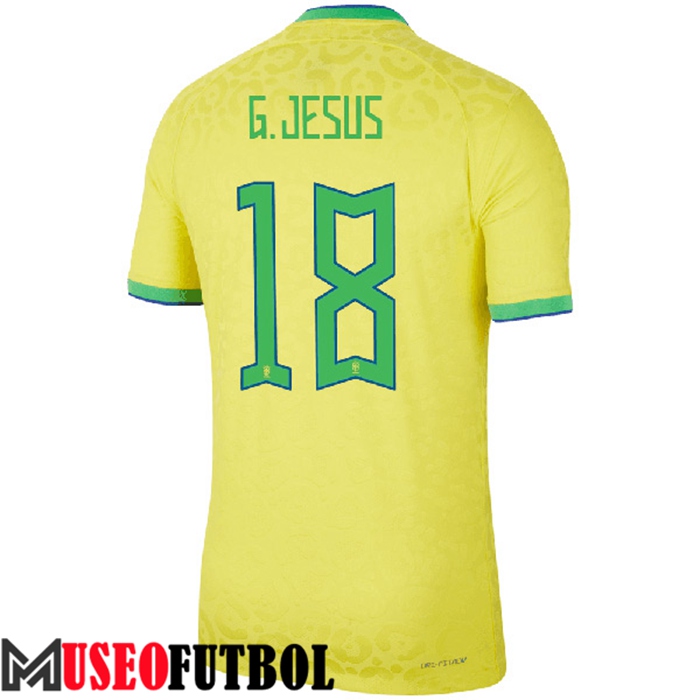 Camiseta Nacional Brasil (G.JESUS #18) 2022/2023 Primera