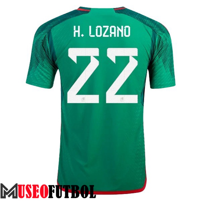 Camiseta Nacional Mexico (H. LOZANO #22) 2022/2023 Primera