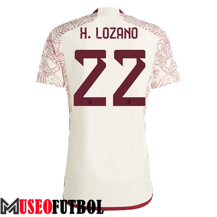 Camiseta Nacional Mexico (H. LOZANO #22) 2022/2023 Segunda