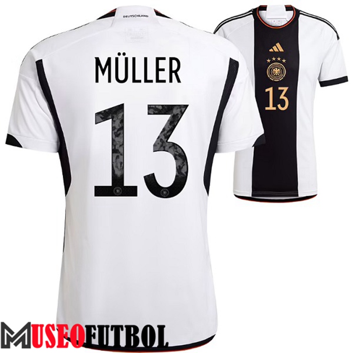 Camiseta Nacional Alemania (MÜLLER #13) 2022/2023 Primera