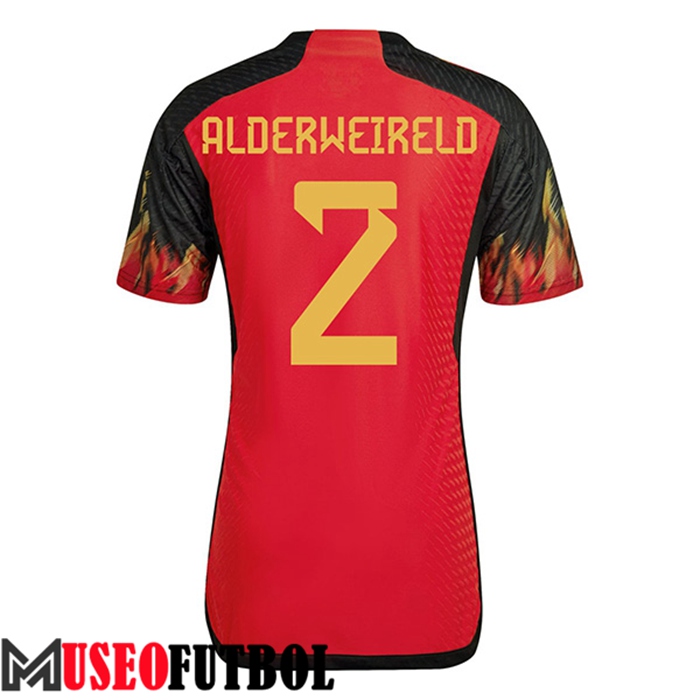 Camiseta Nacional Bélgica (ALDERWEIRELD #2) 2022/2023 Primera